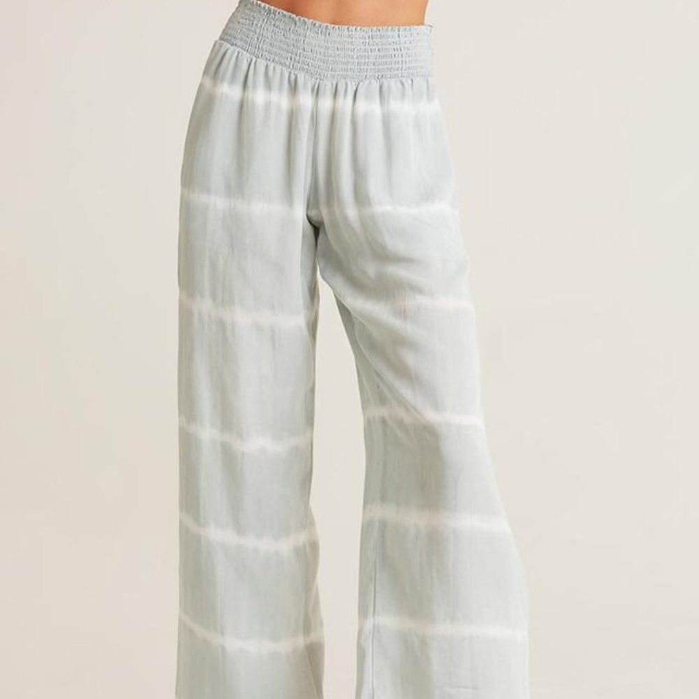 BELLA DAHL WIDE LEG SMOCKED WAIST PANTS